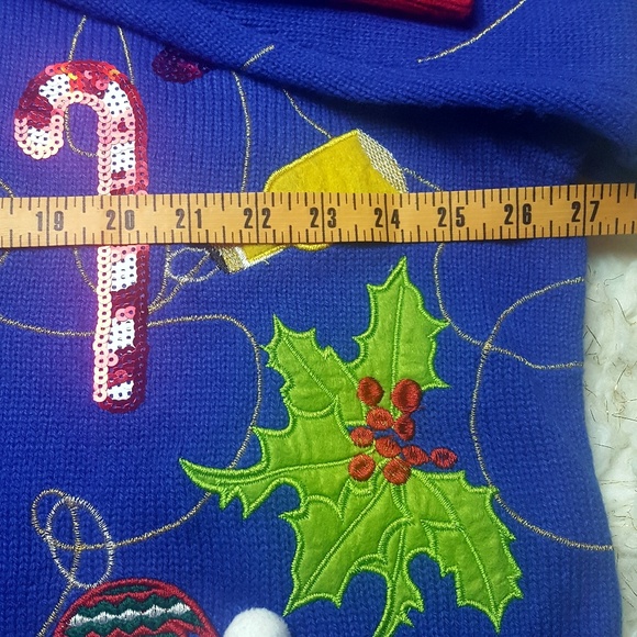 Jolly Sweaters NWOT Holiday Party Ugly Sequin XXL - Picture 6 of 8